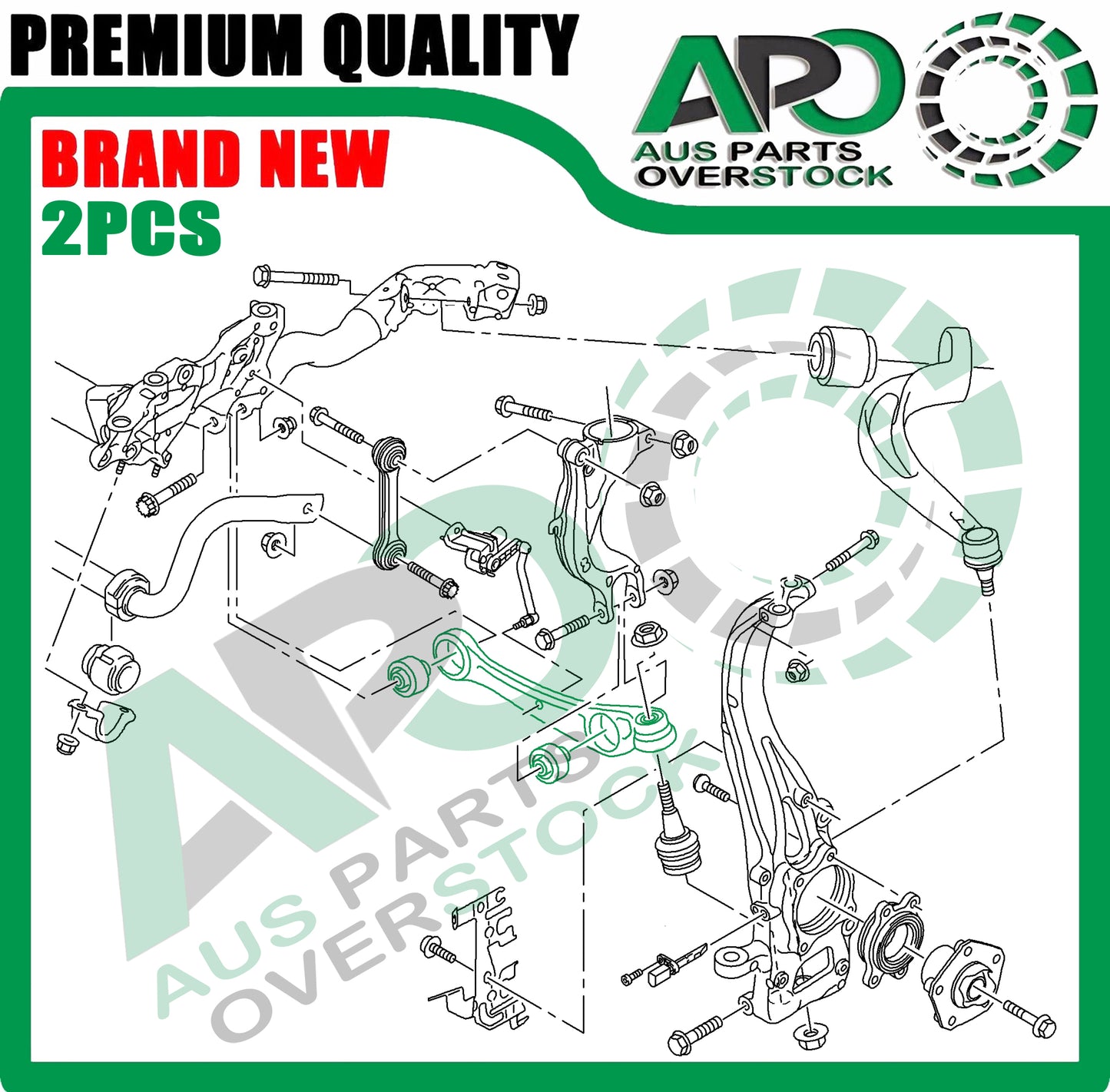 Front Lower Right Left Straight Control Arms Audi A4 S4 B9 2015-On