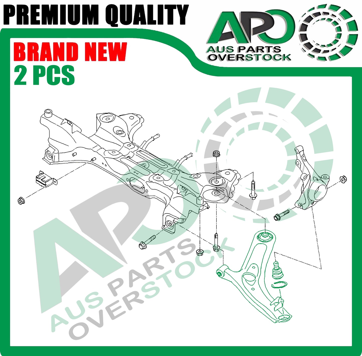 Front Lower Left & Right Control Arms with Ball Joints For KIA Soul 2009-On