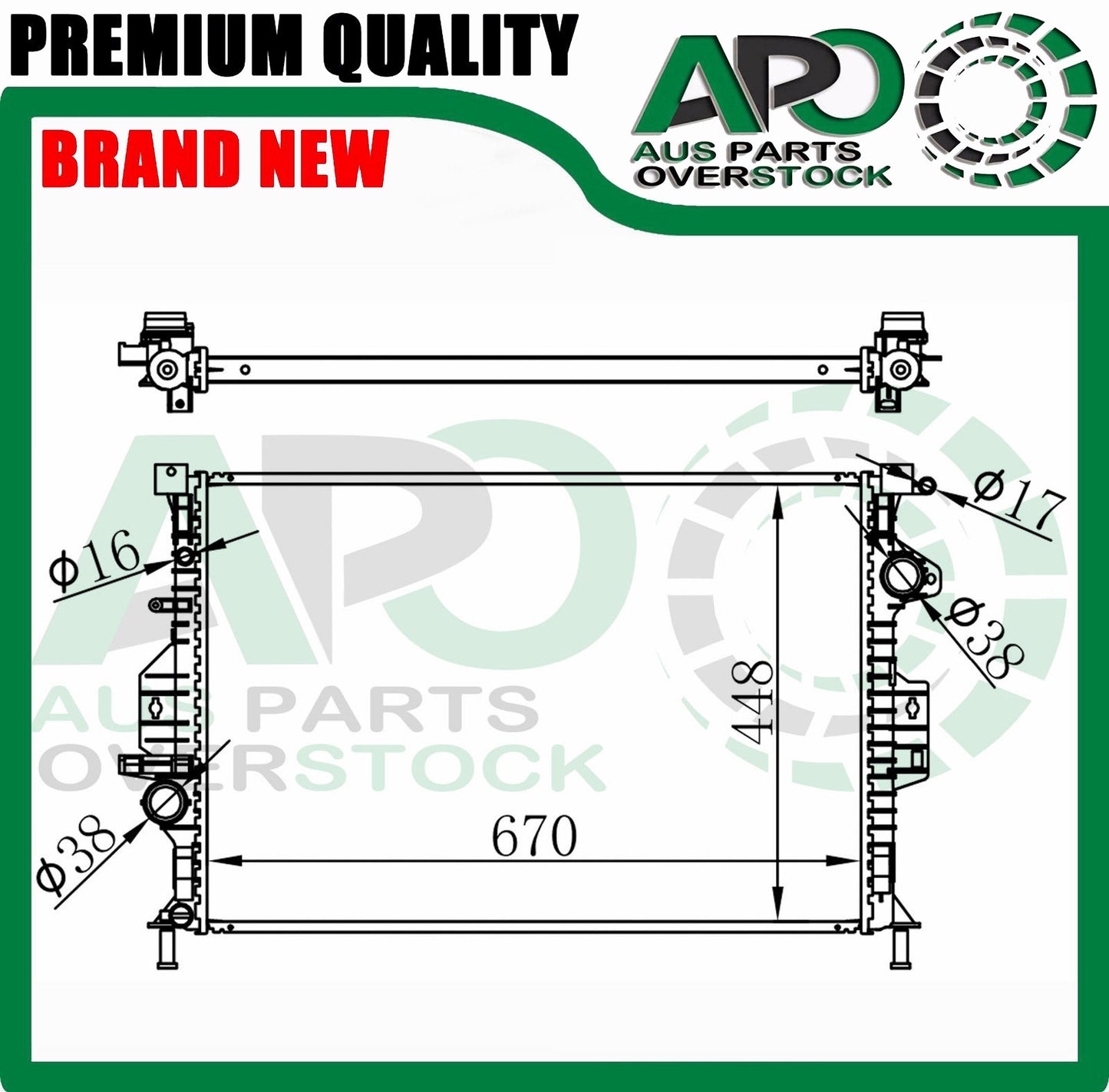 Radiator VOLVO S80 1.6D 2.0D 2.0T 2.5T 3.2L 4.4L D4 D5 T4 T5 T6 2006-On
