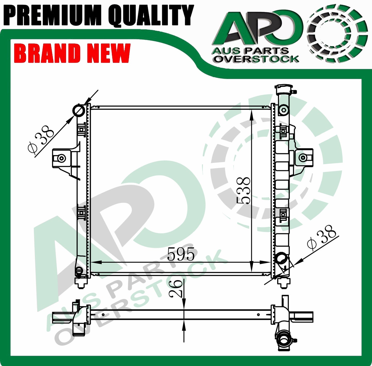 Radiator For JEEP GRAND CHEROKEE WJ WG 8Cyl 545mm Core 99-05 Auto Manual