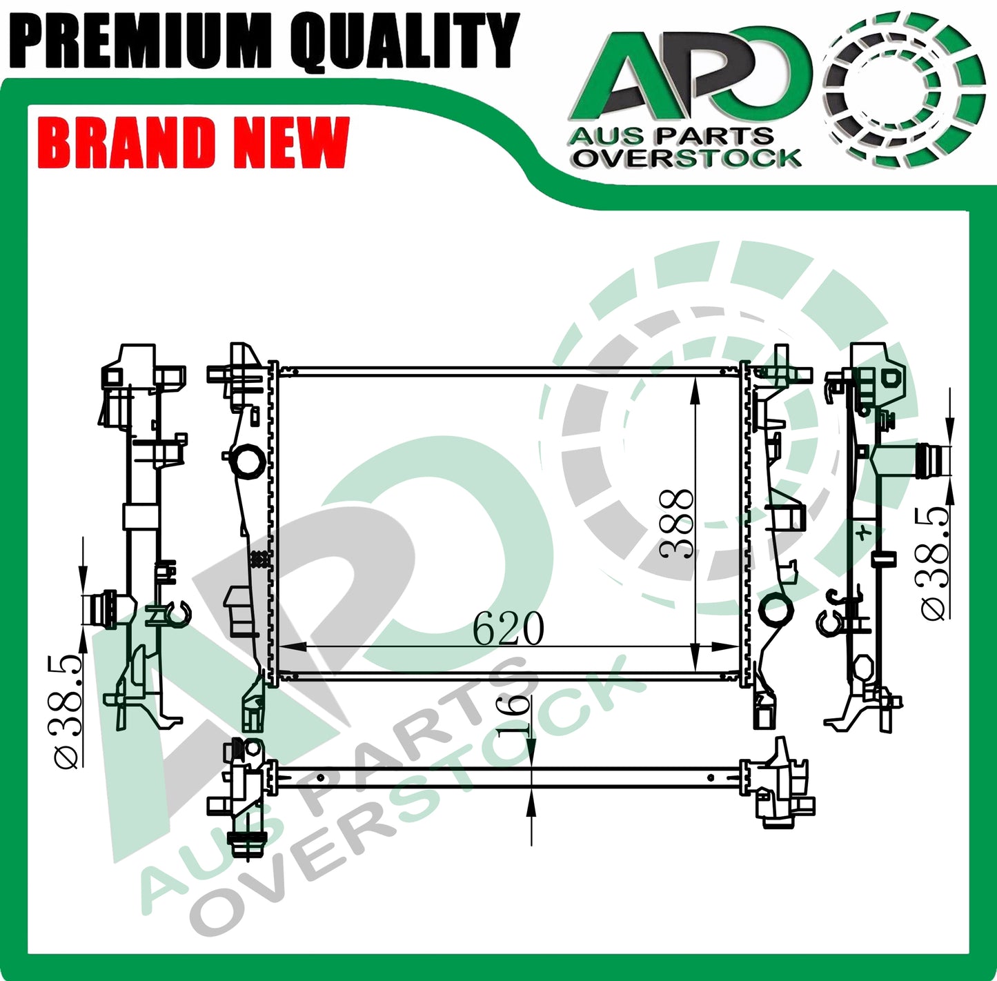 Radiator JEEP RENEGADE BU 1.4T 1.6L 2.4L Petrol Auto Manual 07/2014-On