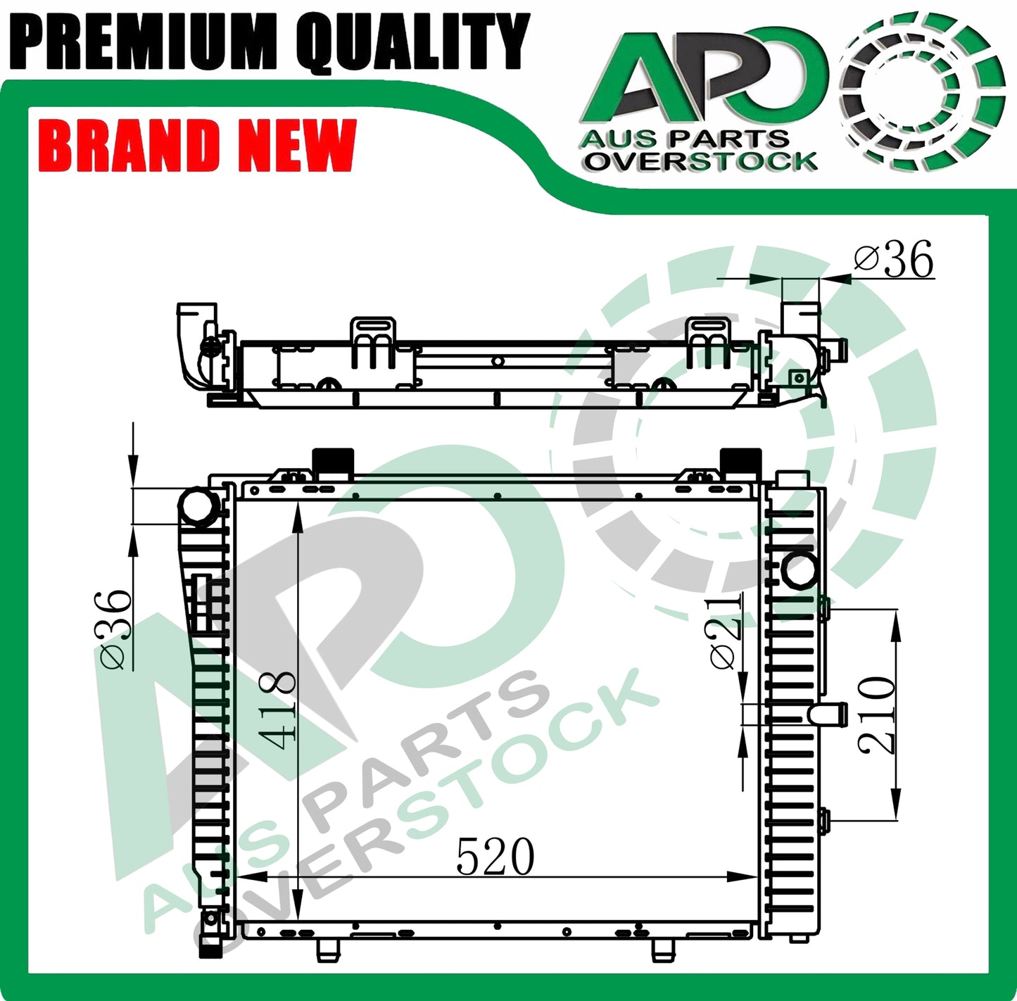 Radiator For Mercedes C Class S202 W202 C200 C230 KOMPRESSOR 3/1993-3/2001