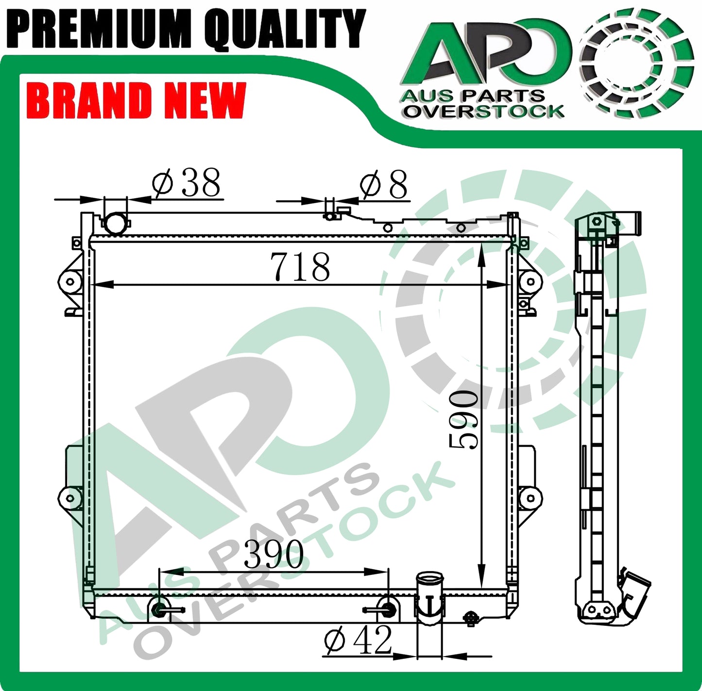 Radiator For LEXUS LX450d VDJ201 4.5TD V8 Diesel 2015-On