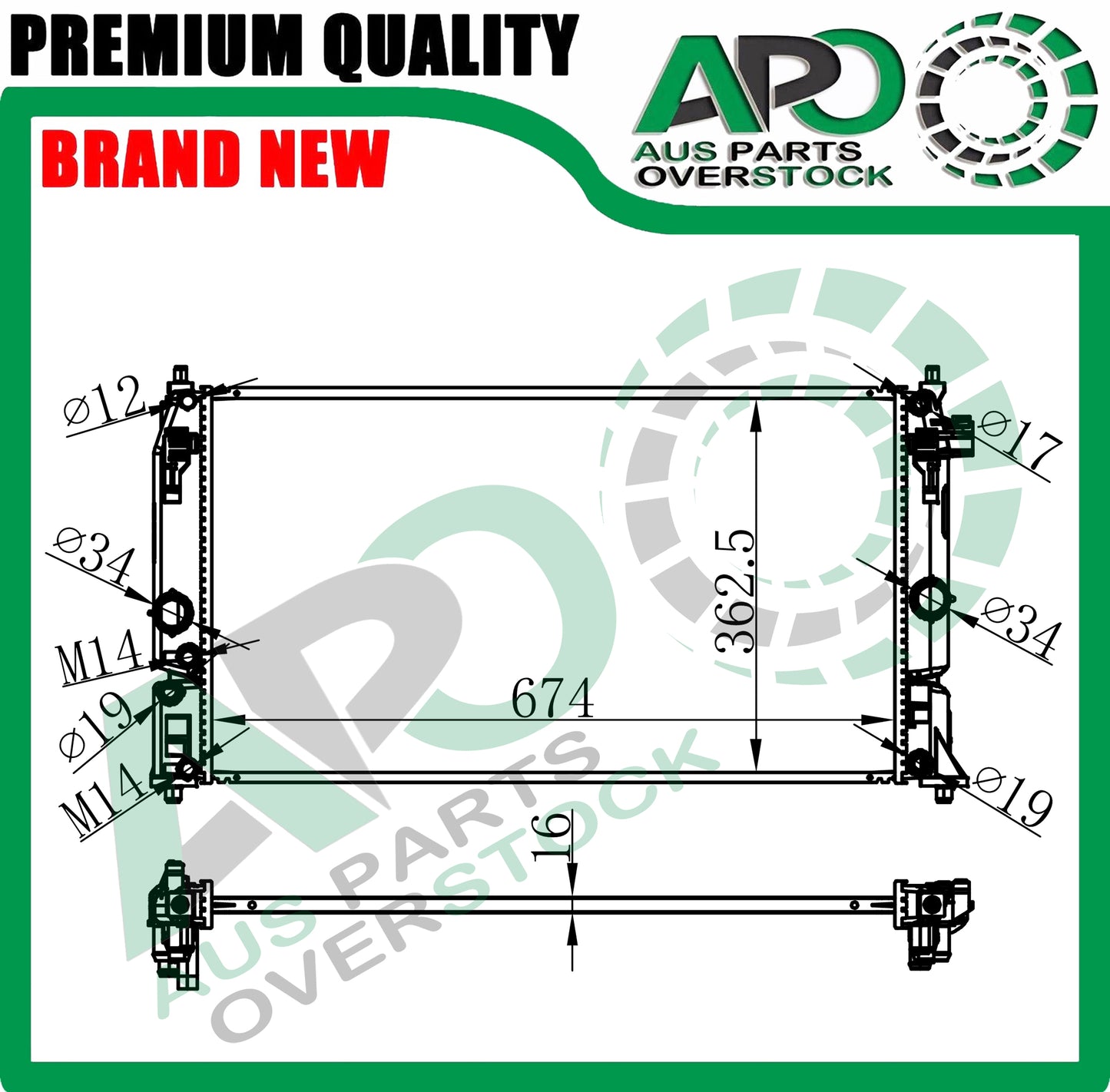 Radiator For TOYOTA COROLLA ZWE211R 1.8L Hybrid Auto Manual 2018-On