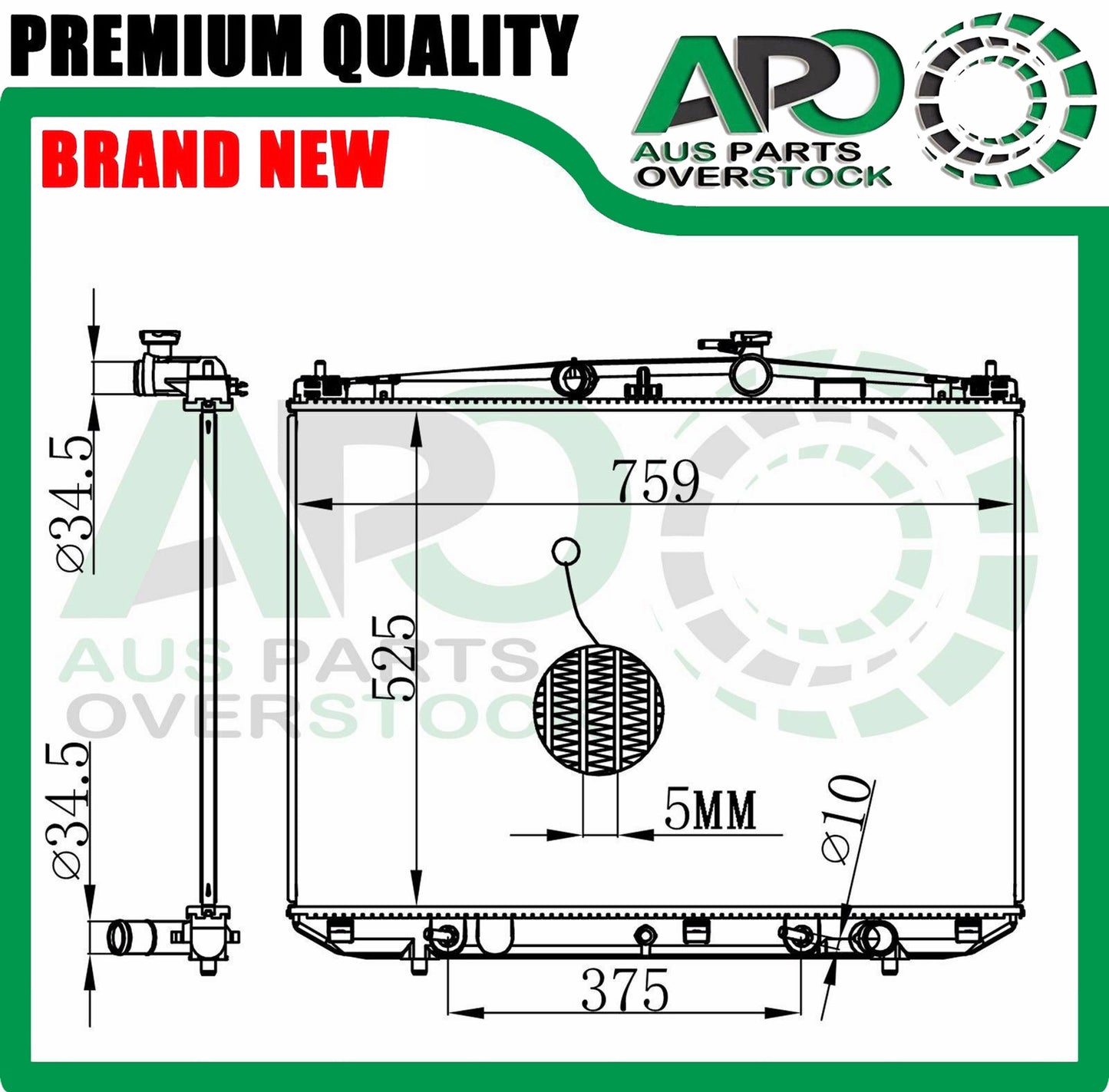 Radiator For TOYOTA KLUGER GSU50R GSU55R 3.5L V6 2013-2019