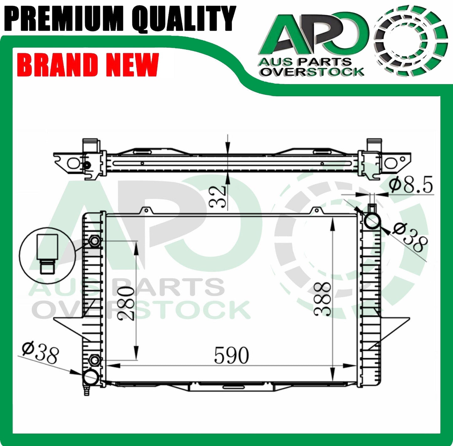 Radiator For Volvo C70 S70 V70 2.0T 2.3T 2.4L 2.4T 2.5L 2.5T 1/1999-2005