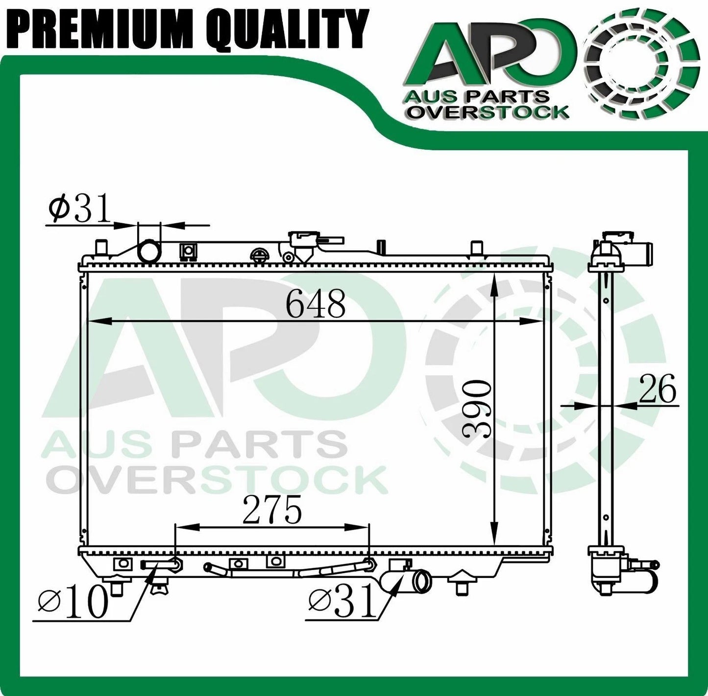 Radiator For MAZDA 323 BG Auto & Manual 7/1989-5/1996