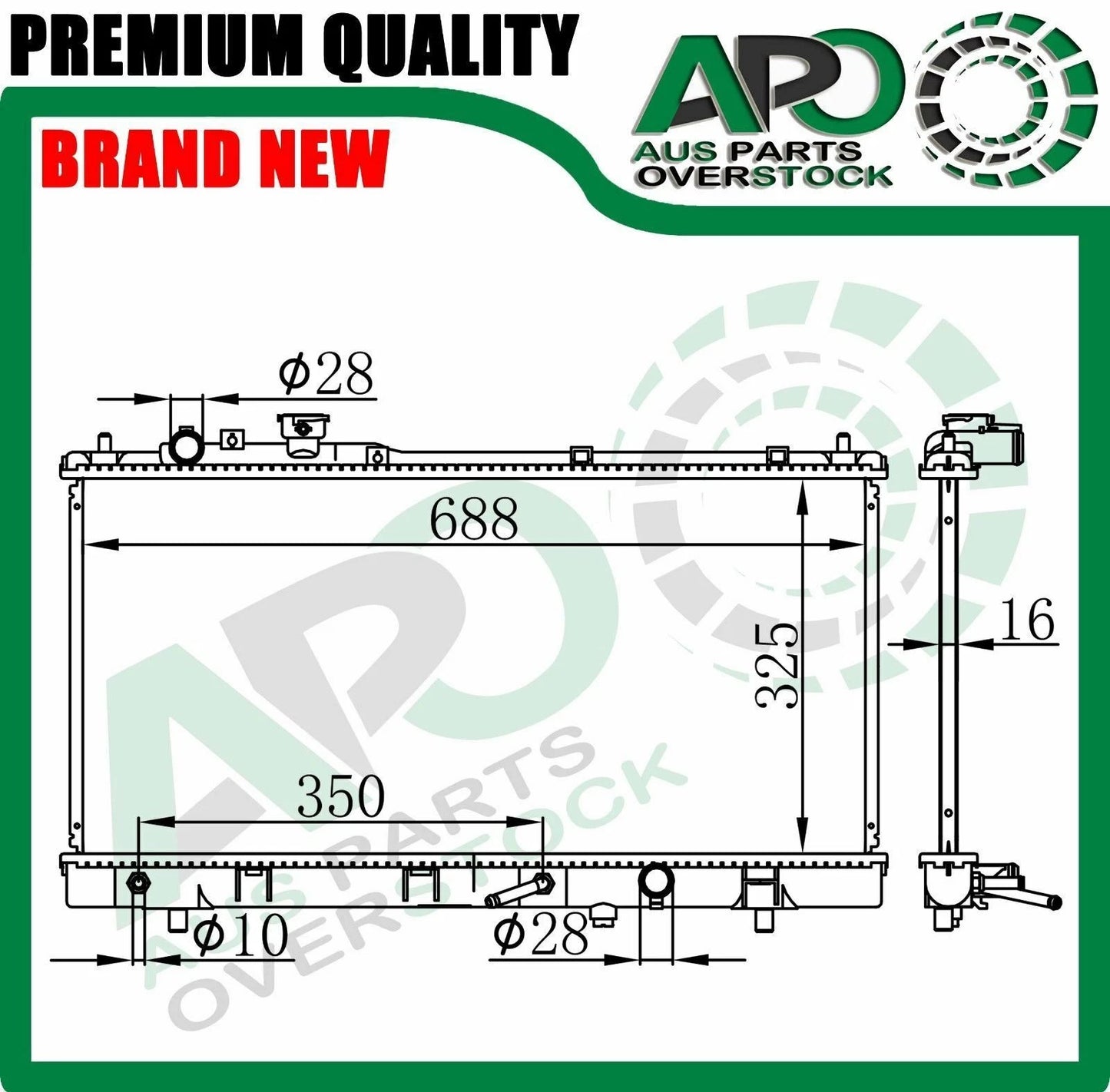 Radiator For Ford Laser KN / KQ Auto Manual 1999-9/2002