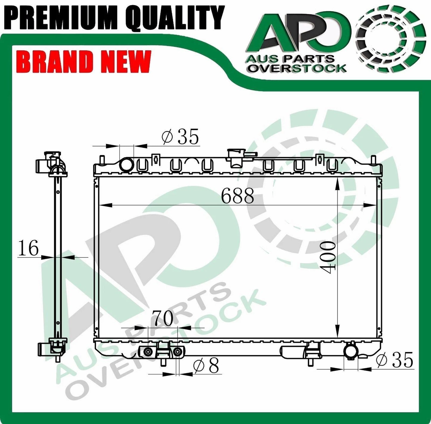 Radiator For NISSAN Maxima A33 Auto Manual 12/1999-11/2003