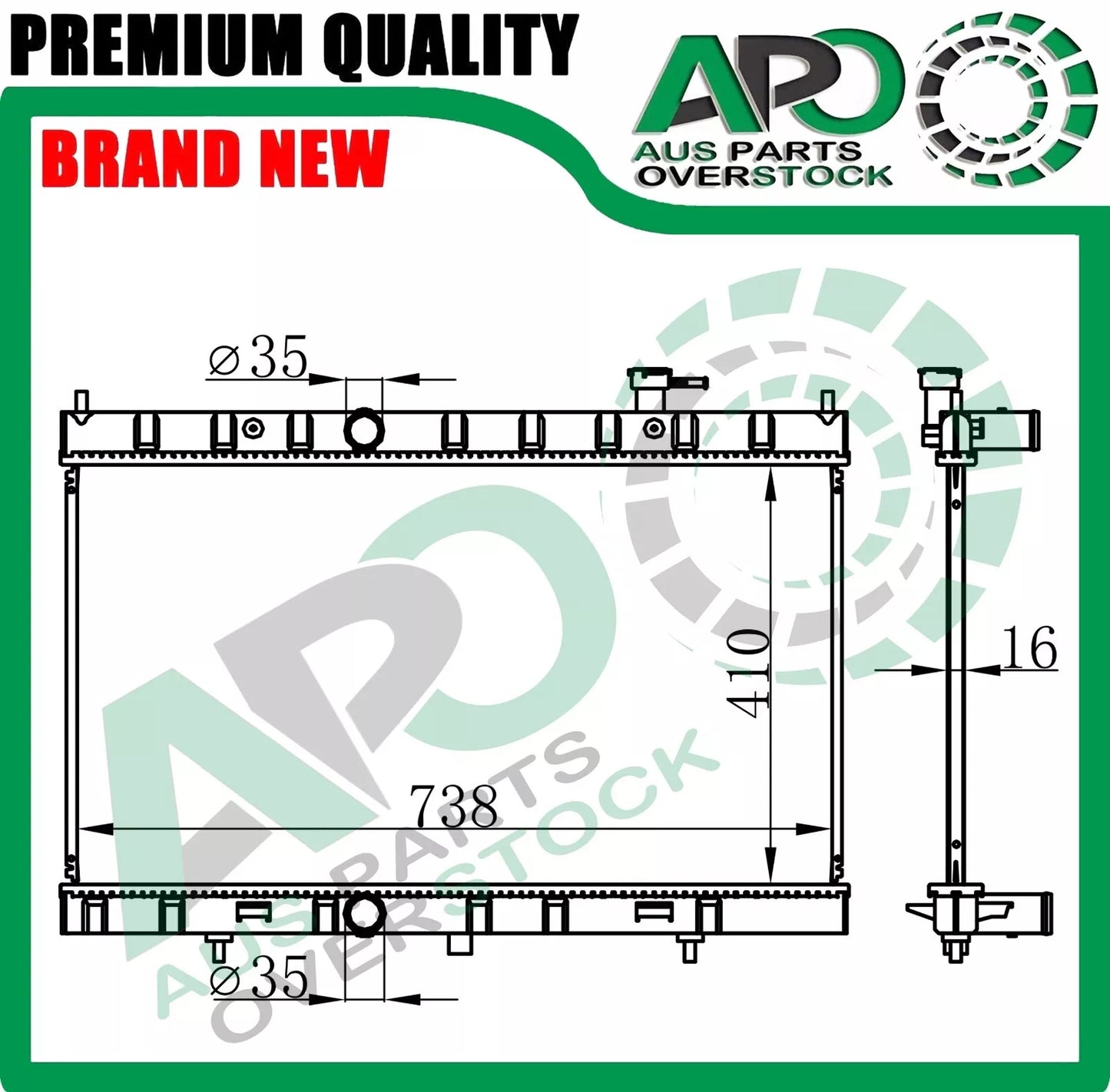 Radiator For NISSAN X-TRAIL T32 2.0L 2.5L Petrol Auto Manual 2014-On