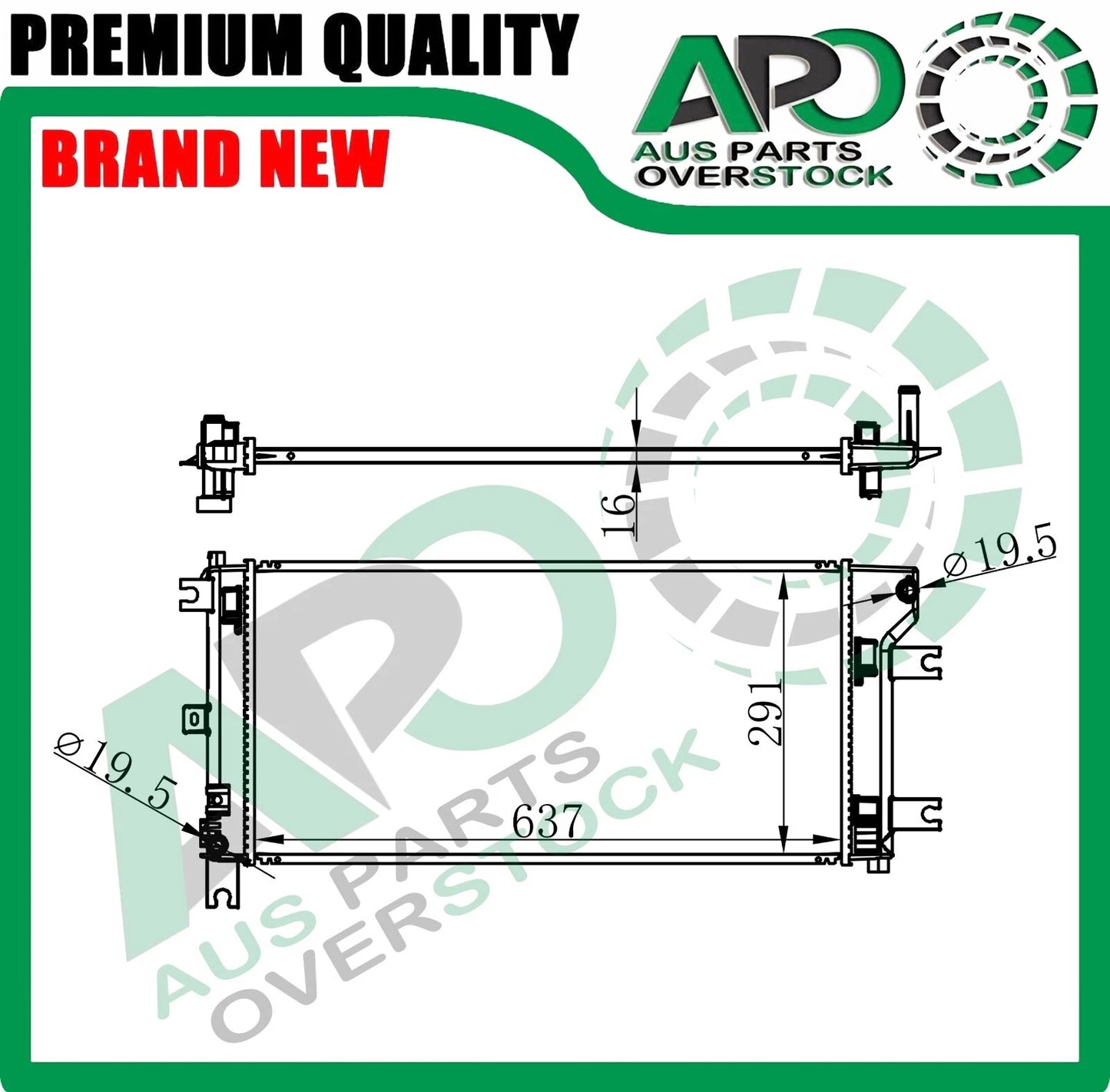 Radiator For NISSAN E-NV200 EM57 Electric 4/2014-On