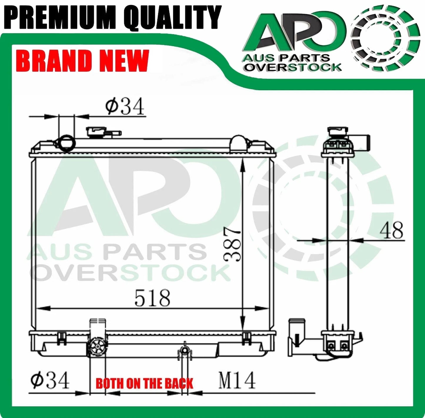 Radiator For TOYOTA DYNA QUICK DELIVERY BU60 LY151 LY161 3.0L Diesel 1995-1999