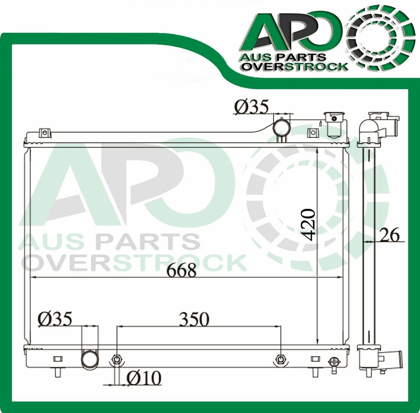 Radiator For MAZDA 929 HD HE 4DR 5/1991-9/1997 Auto Manual