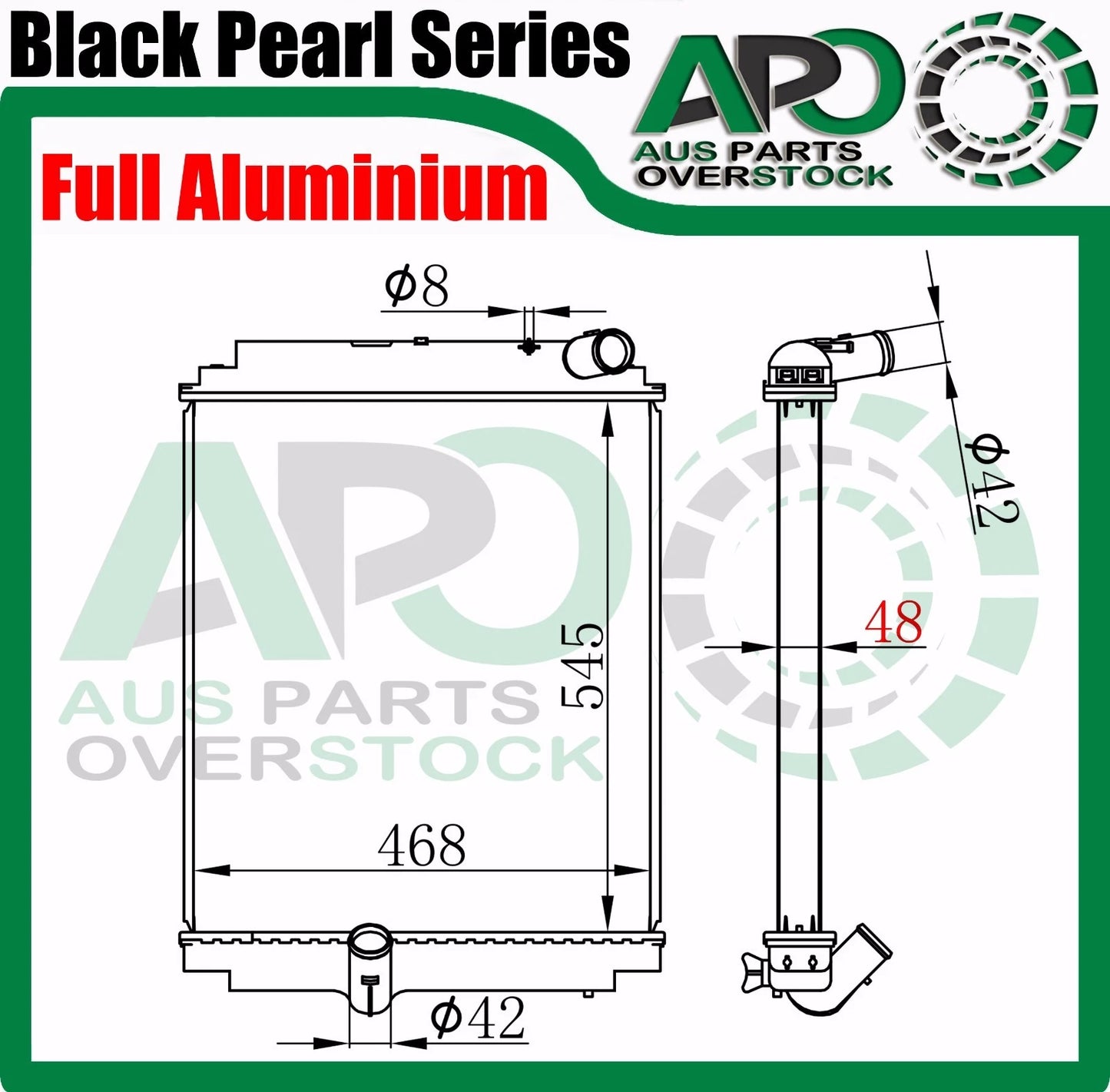 Full Alloy Radiator For TOYOTA DYNA XZU307 XZ327 XZU337 XZU347 2003-On