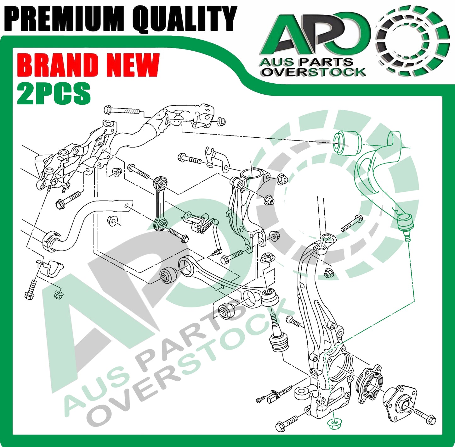 Front Lower Right Left Curved Control Arm & Ball Joint Assembly for Audi Q7 4MB 2015-On