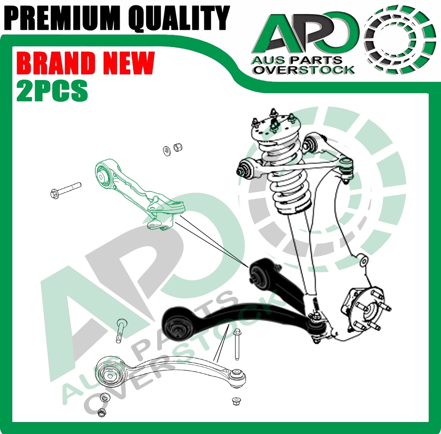 Front Lower Right Left Straight Control Arms for JAGUAR XF X250 2008-2015