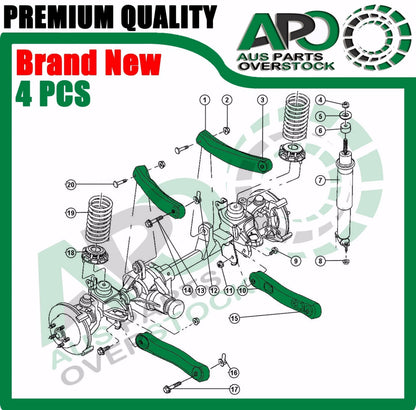 Front Lower Upper Left Right Control Arms For JEEP GRAND CHEROKEE WJ WG 4PCS