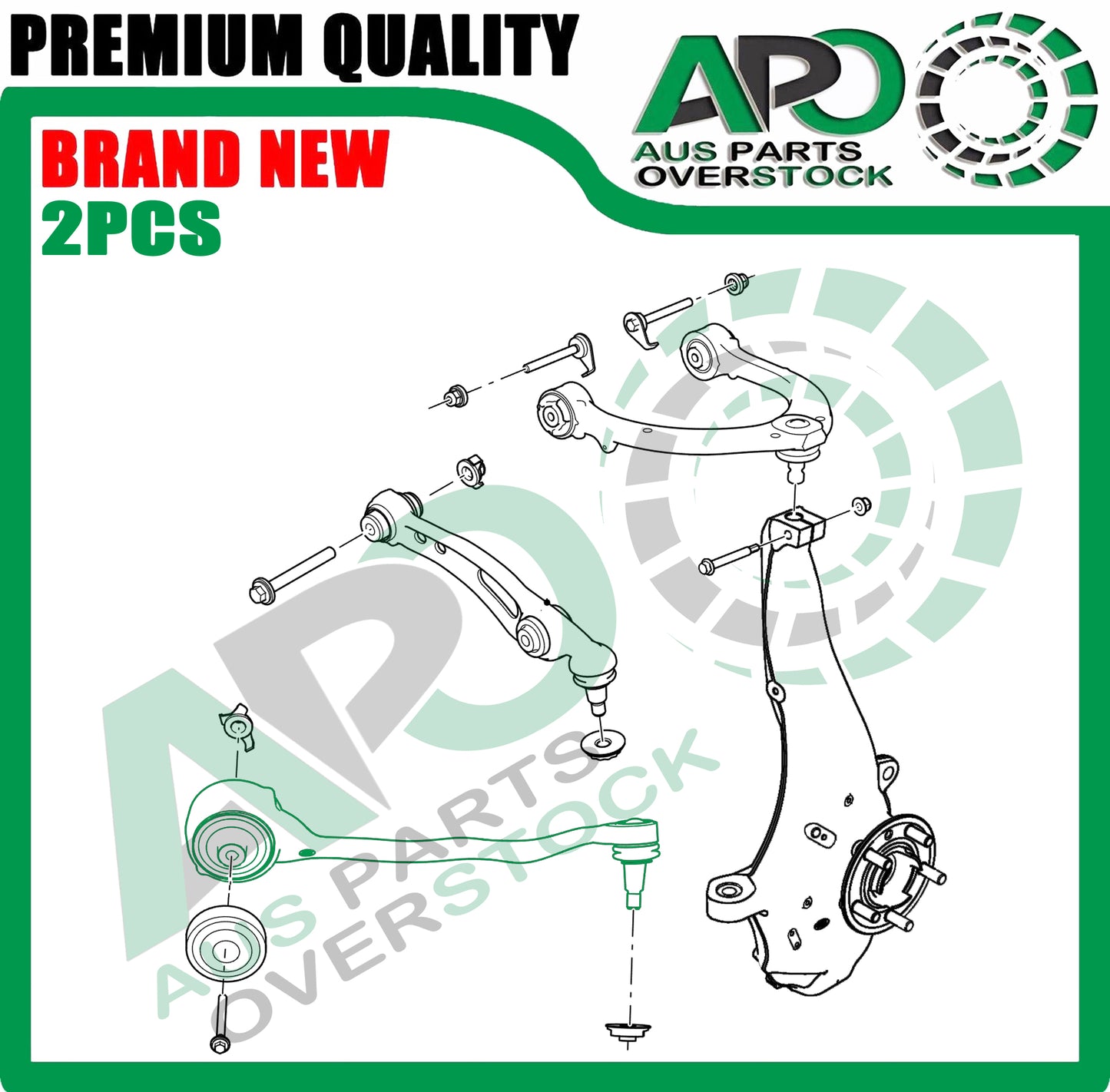 Front Lower Left & Right Curved Control Arms For LAND ROVER Discovery V L462 9/2016-On