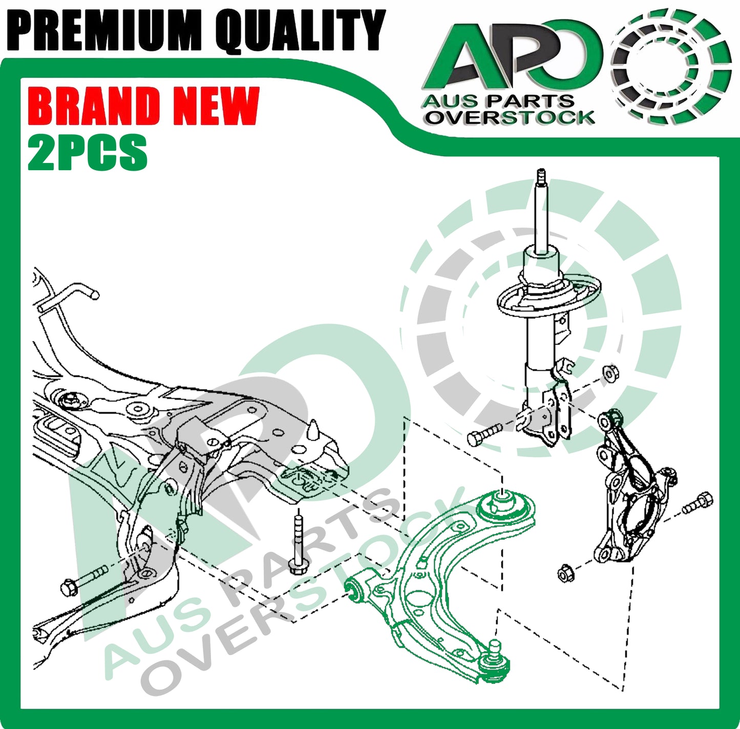 Front Lower Left & Right Control Arms Ball Joints for MAZDA 2 DL DJ 2015-On
