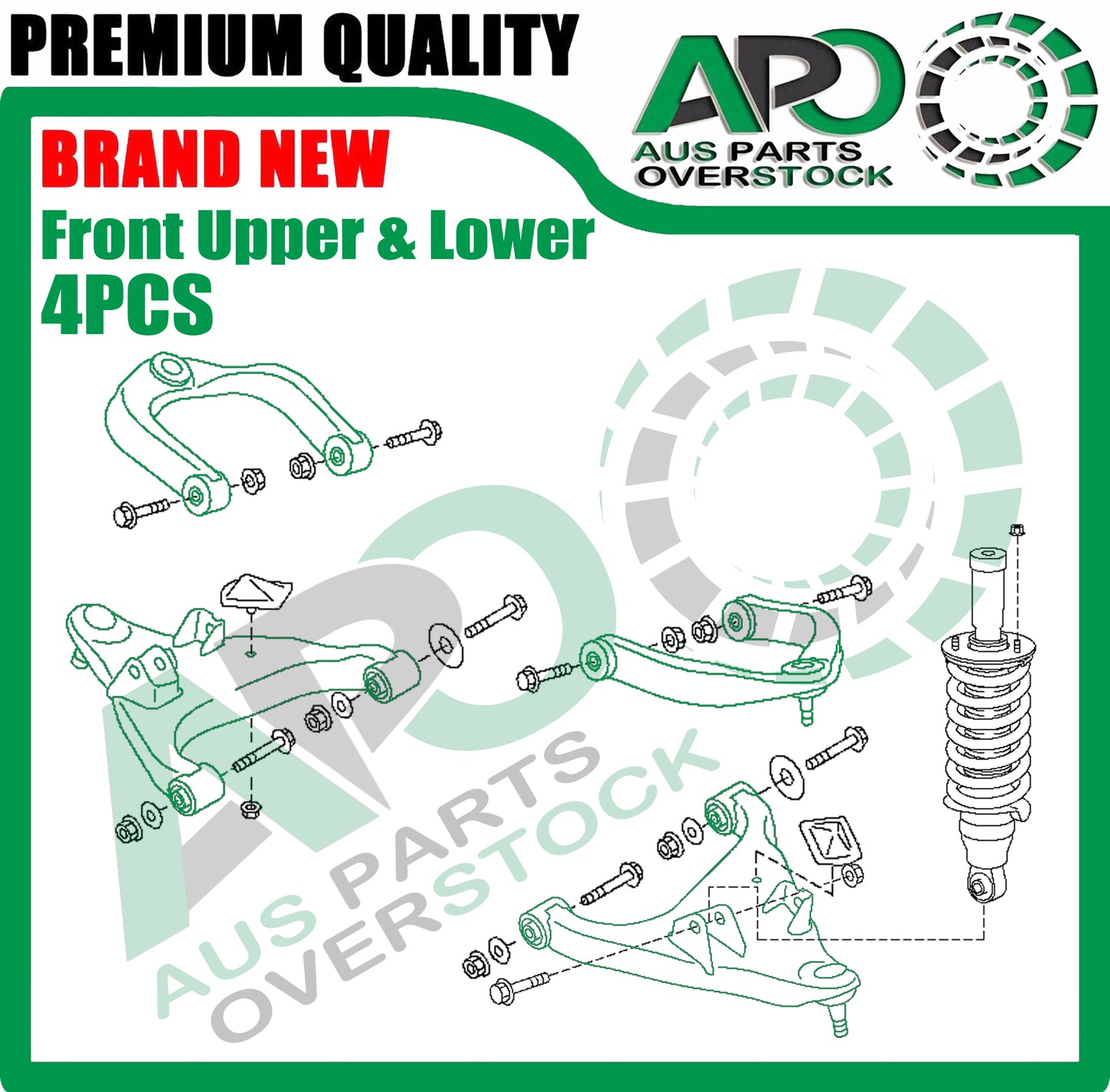 Front Lower & Upper Left & Right Control Arms Pair for Infiniti QX80 Z62 2010-On