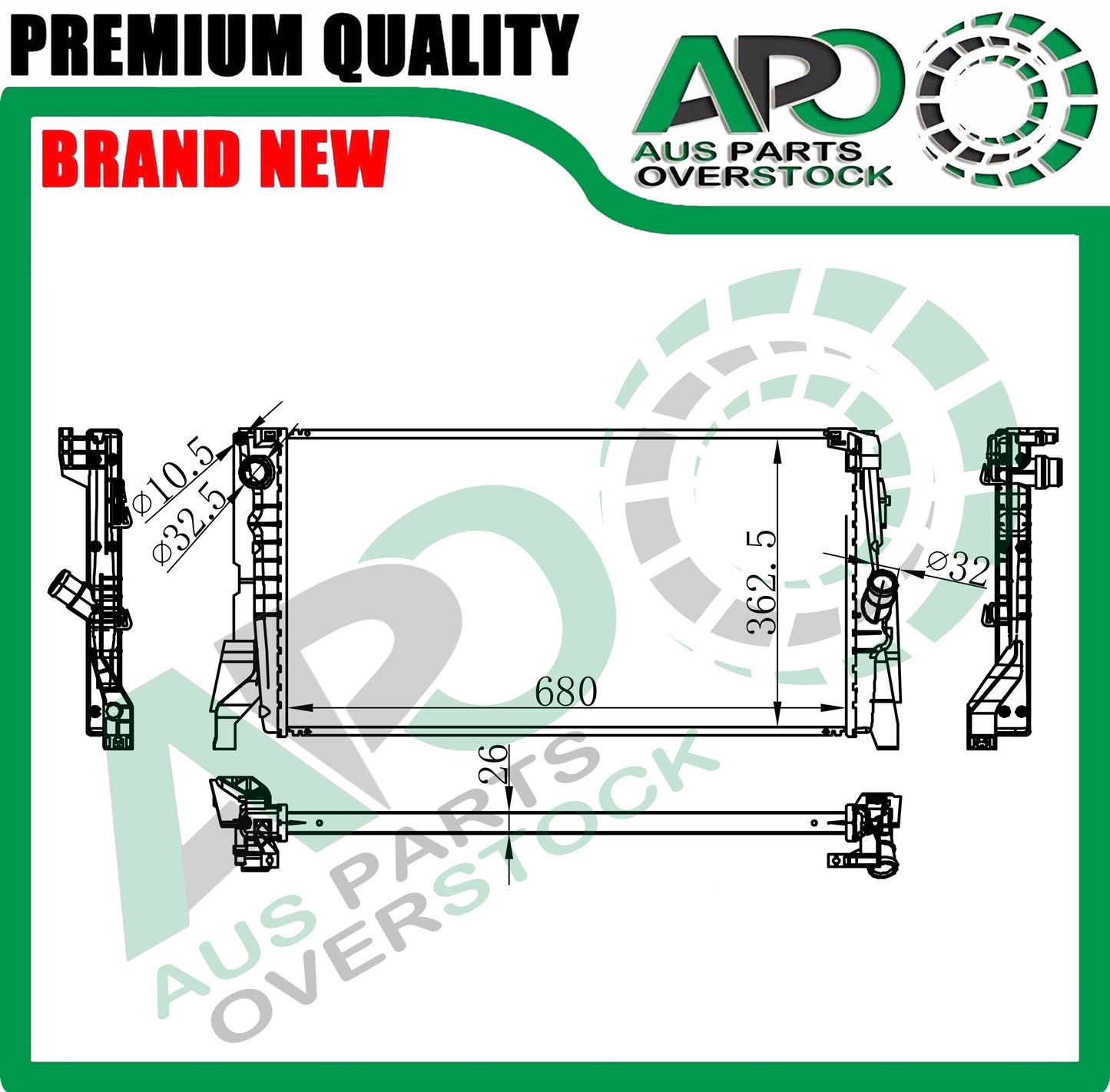 Radiator For BMW 2 Series F45 F46 216i 218i 1.5L PETROL 2014-On