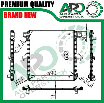 Radiator For FORD RANGER PX MKIII 2.0L 4Cyl Turbo Diesel 2018-On
