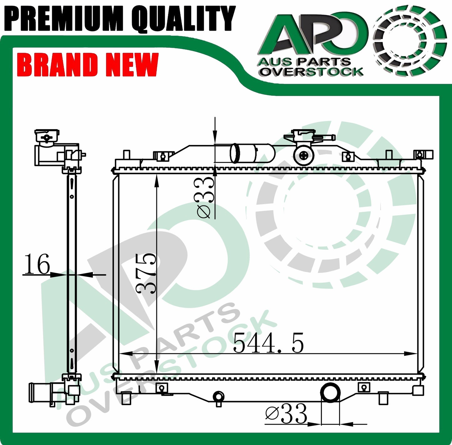 Radiator For MAZDA 2 DJ DL 1.5L Petrol 09/2014-On Auto Manual