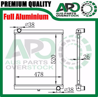 Full Aluminium Radiator For Ford Trader // Mazda T4000 T4600 WG 1995-2000