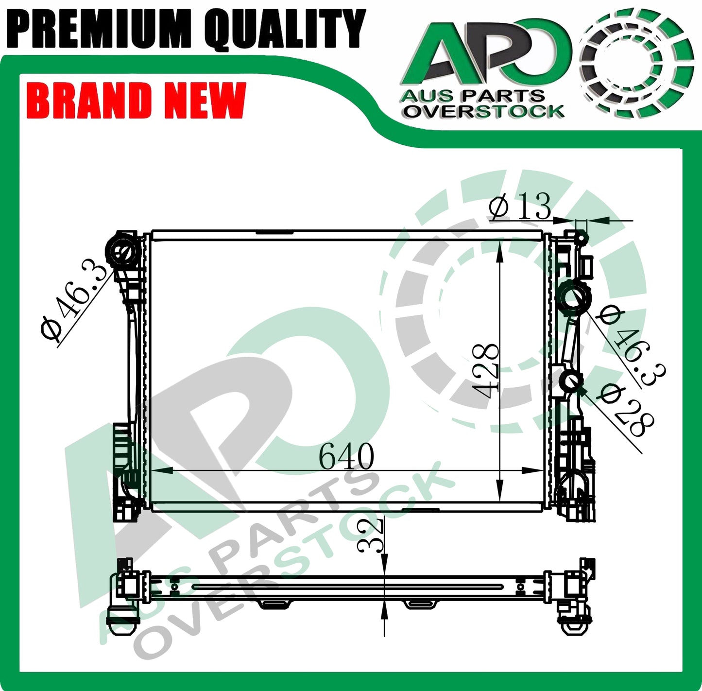 Radiator MERCEDES E-CLASS A207 C207 S212 W212 Diesel 2010-2016