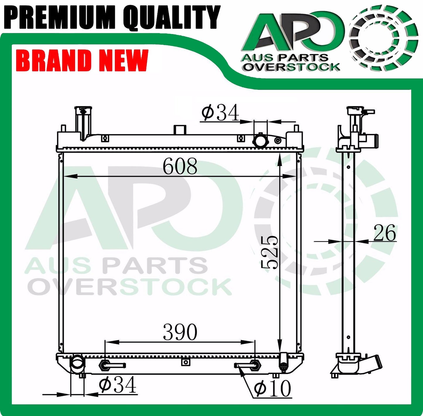 Radiator for TOYOTA HIACE SBV RCH12R RCH22R VAN 8/95 - 11/03 AUTO MANUAL