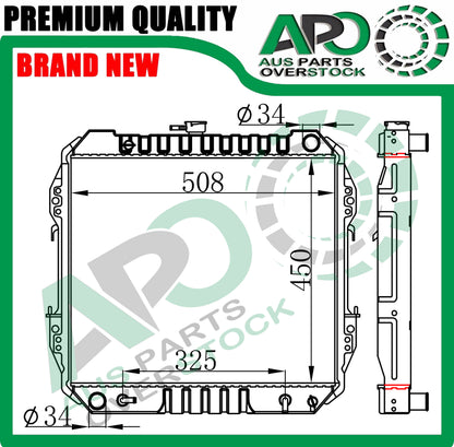 Radiator FOR Toyota Hilux RN105 2.4L Petrol 78-97 450mm H