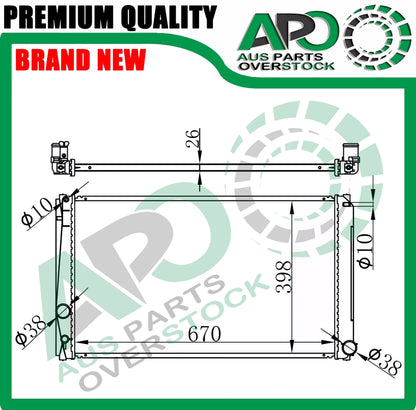Radiator FOR TOYOTA RAV4 2.4L 7/09-On // TARAGO ACR50 2.4L/3.0L 06-On Manual