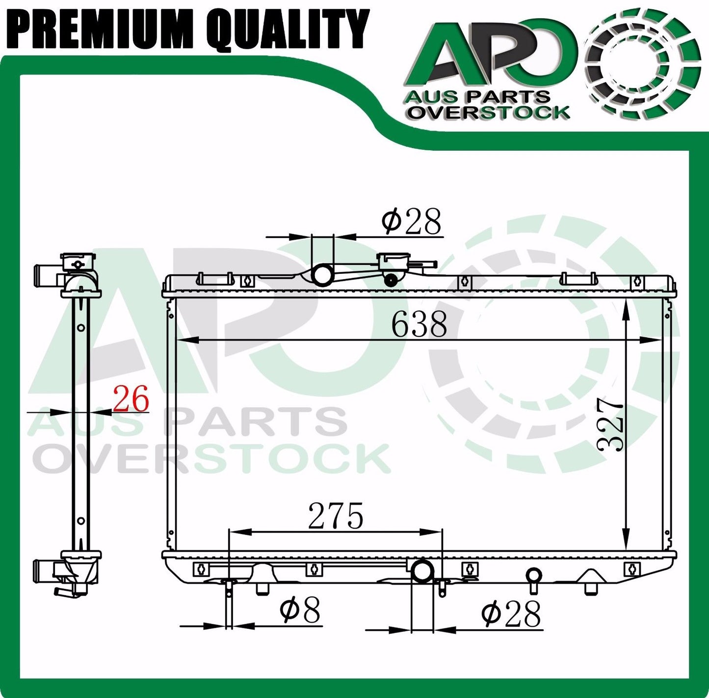 Radiator for TOYOTA Starlet EP91 1996-1999 Auto Only