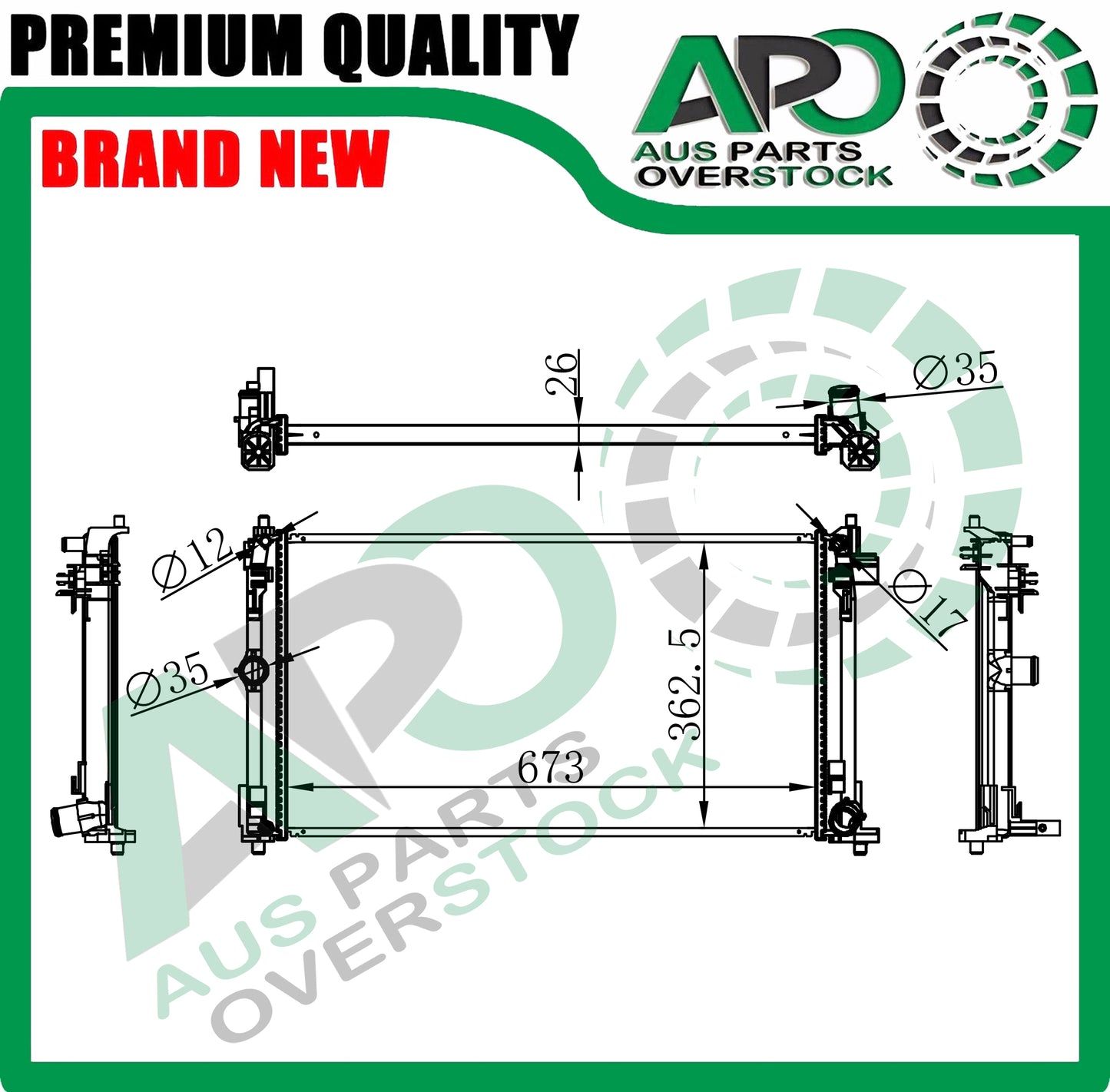 Radiator For TOYOTA C-HR CHR NGX10R NGX50R 1.2T Turbo Petrol Auto Manual