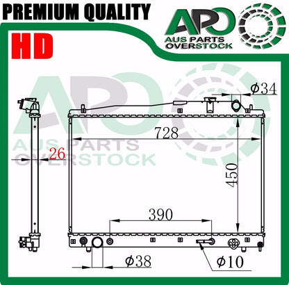 Radiator For TOYOTA ESTIMA MCR30W MCR40W 3.0 V6 2000-2006 Auto Manual