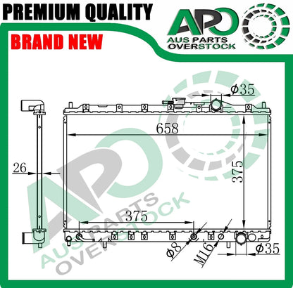 Radiator for Mitsubishi NIMBUS UF 8/1992-6/1998 Auto Manual