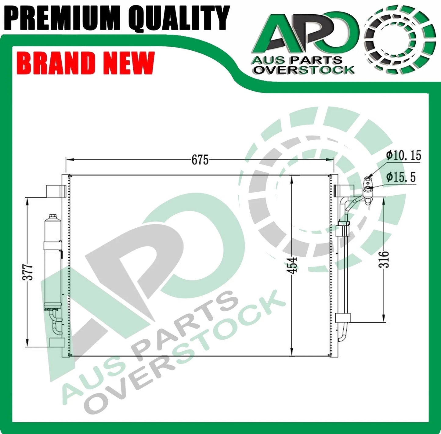 Air Condenser for NISSAN ELGRAND E52 2.5L 3.5L 08/2010-2014