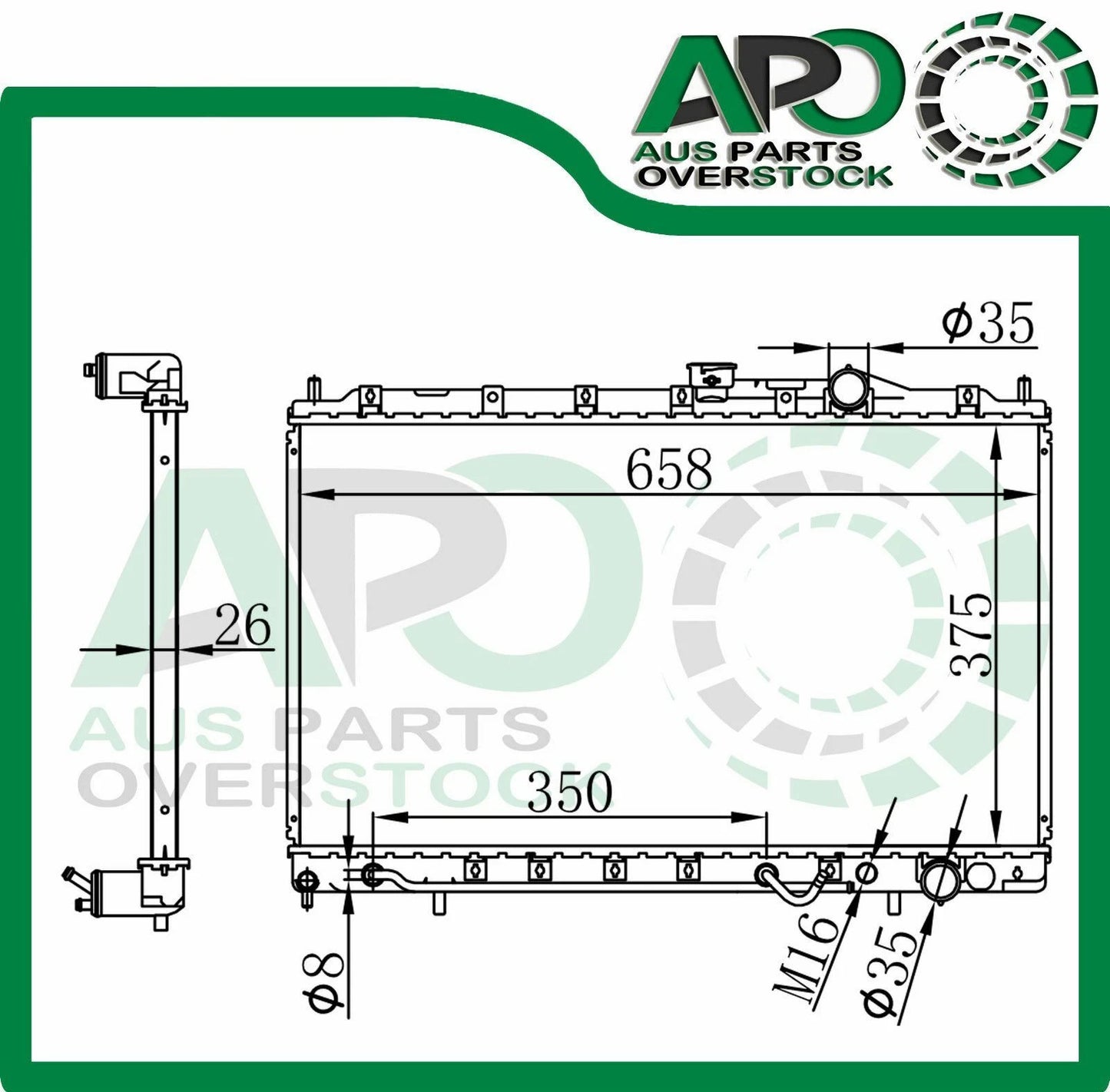 Heavy Duty Radiator For PROTON JUMBUCK 1.5L 2002-2010 Auto Manual