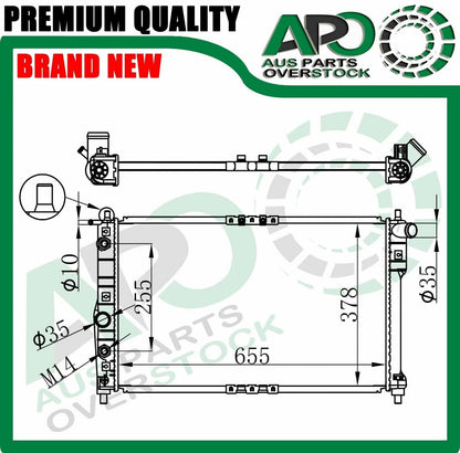 Radiator For Daewoo Nuibira 9/1999-12/2003 (Pin Top Mount)