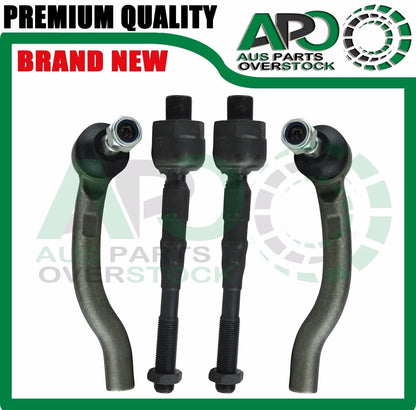 in & Outer Tie Rod End Kit 4PCS Compatible with NISSAN NAVARA D40 2005 SPANISH