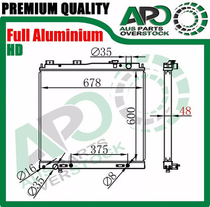 Full Alloy Radiator For NISSAN Pathfinder R51 3.0L Turbo Diesel Auto Manual 2005-2015