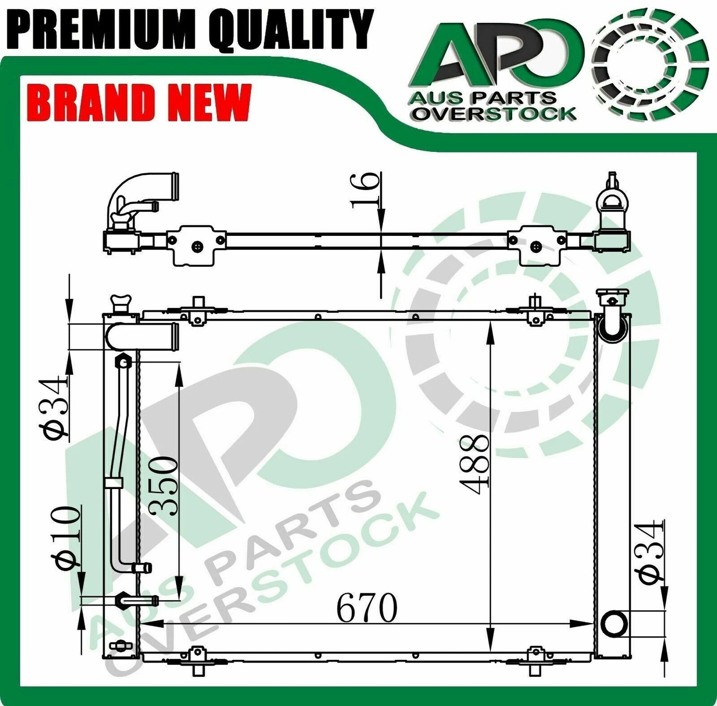 Radiator Fit TOYOTA ALPHARD ANH10W ANH15W 2.4L 4Cyl 2002-4/2008