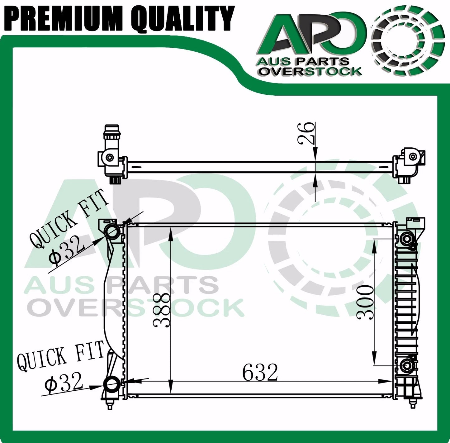 Radiator For AUDI A6 S6 C5 2.0L Petrol Auto Manual 6/2001-5/2004