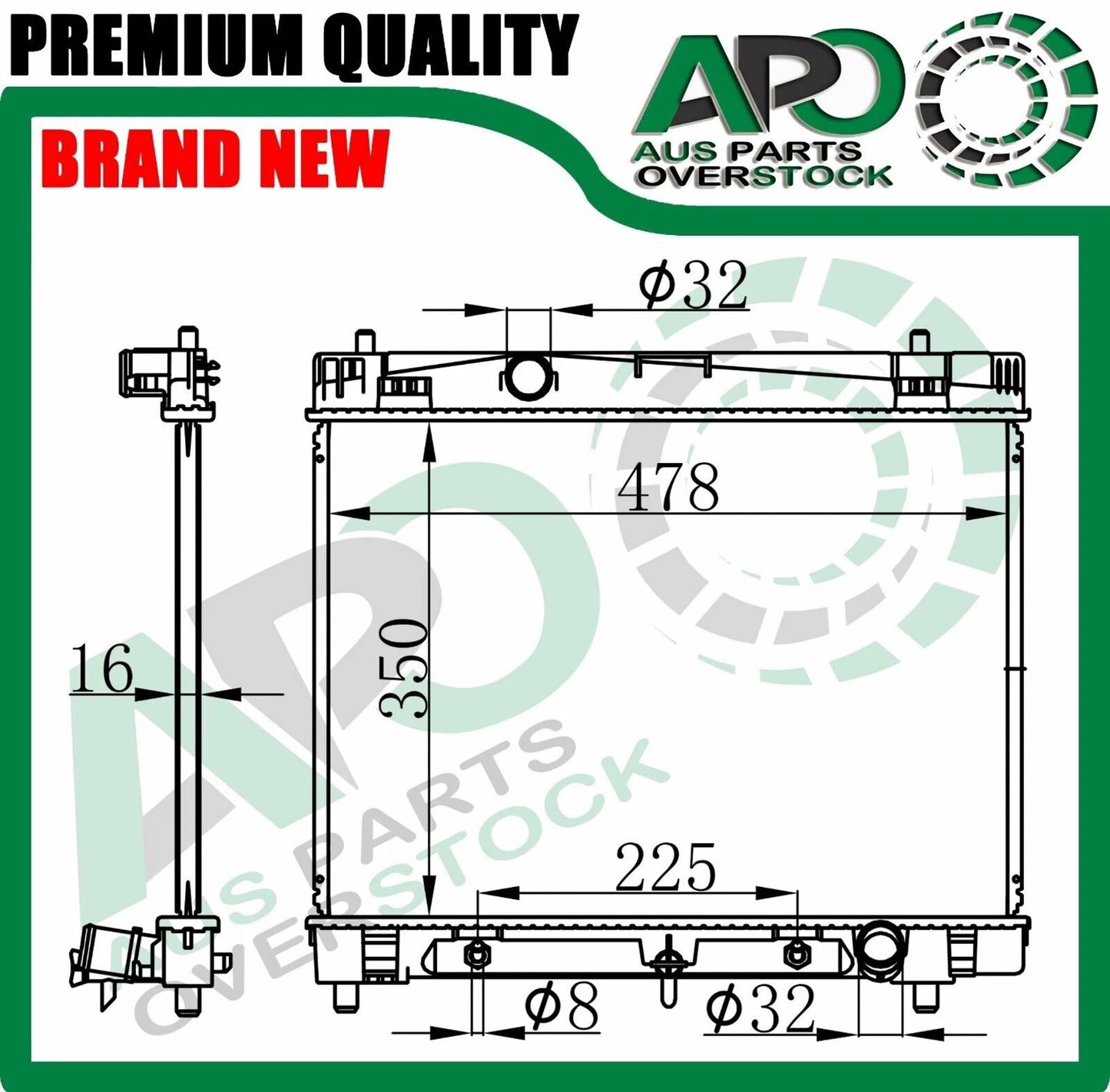 Radiator for TOYOTA RACTIS NCP100l 2005-2010 Auto Manual