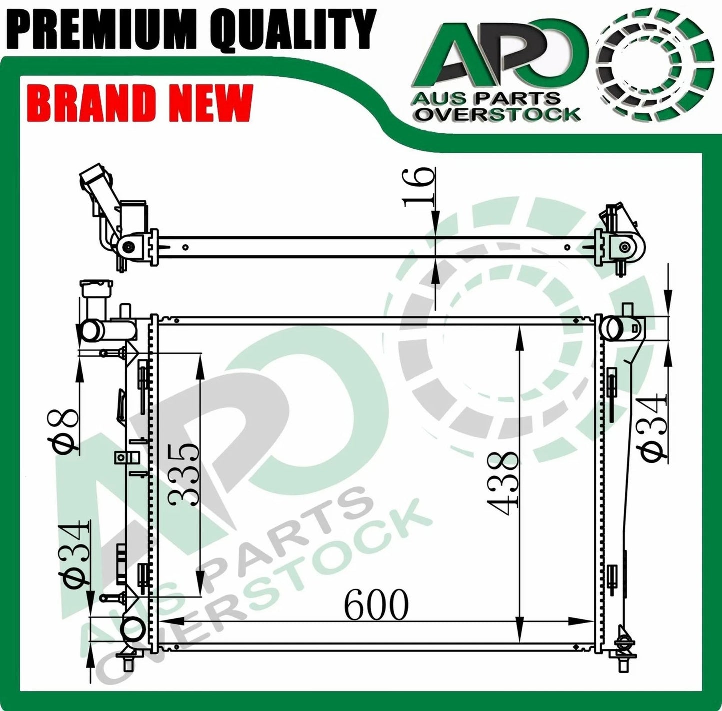 Radiator For KIA Cerato TD Auto Manual 2008-On