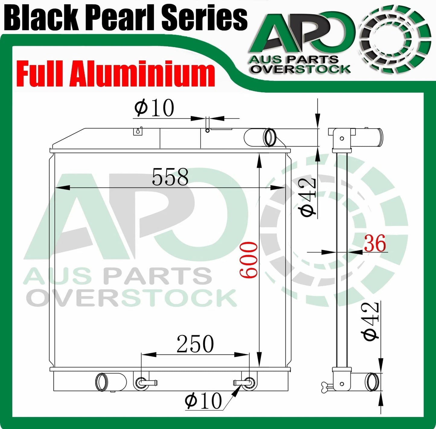 Full Alloy Radiator for TOYOTA DYNA XZU700 XZU710 720 730 4.0L Auto Man 2011-