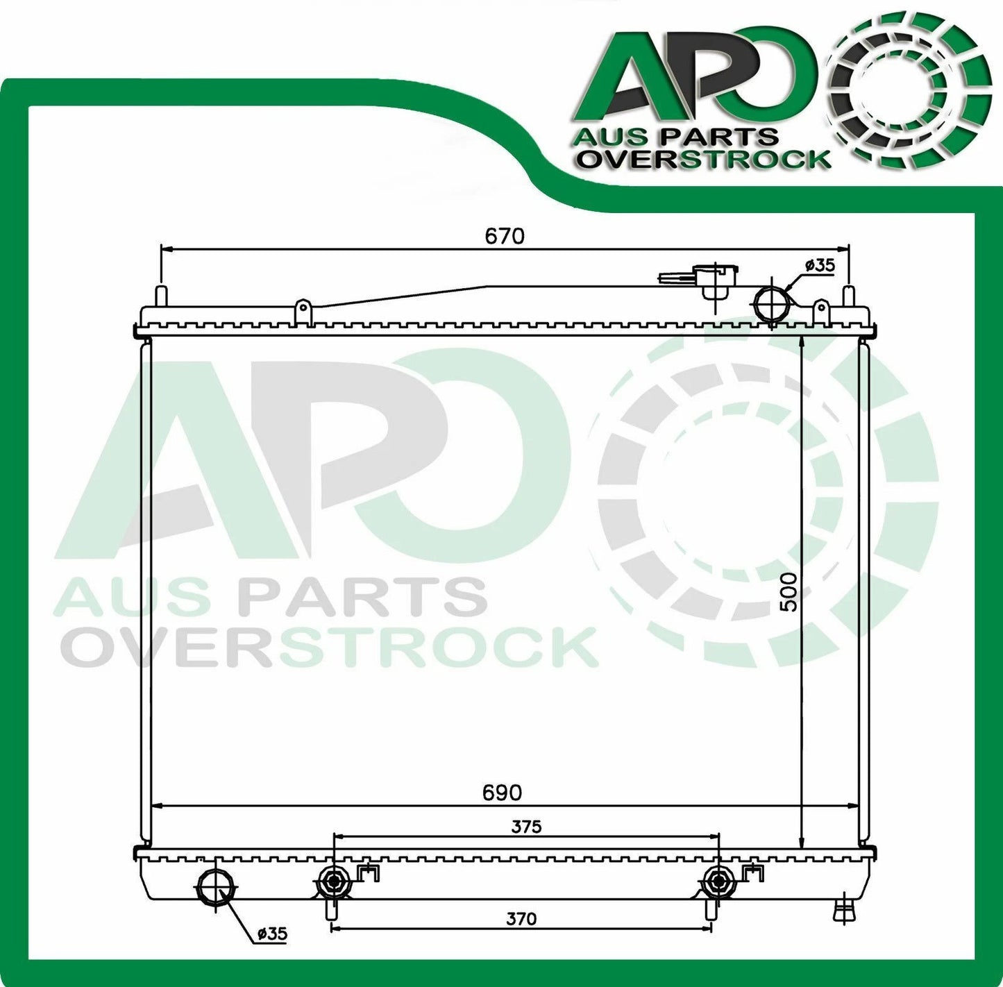 Radiator For NISSAN TERRANO R20 2.7L Turbo Diesel 1996-1999 Auto Manual