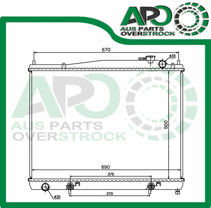Radiator For NISSAN TERRANO R20 2.7L Turbo Diesel 1996-1999 Auto Manual