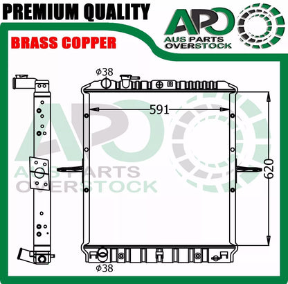3 Row Brass Copper Radiator For Isuzu NPR NQR NRR Diesel 04-On 620mm Core Height
