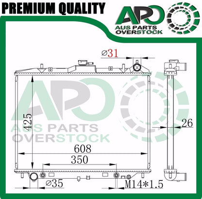 Radiator For Great Wall X200 2.0L Diesel Auto Manual 2011-On